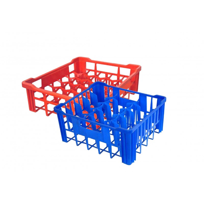 GLASS CRATE LARGE - 30 GLASSES - BLUE - 1