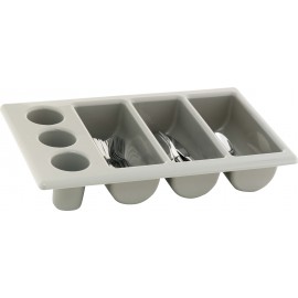 CUTLERY TRAY GREY - 3 DIVISION - 500 x 300mm - 1