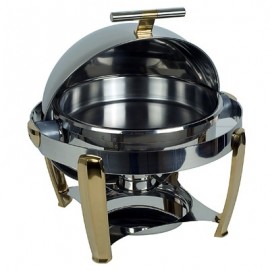 CHAFING DISH ROUND - ROLLTOP - DELUXE - 1
