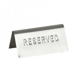 RESERVED TABLE SIGN - S/STEEL - 1