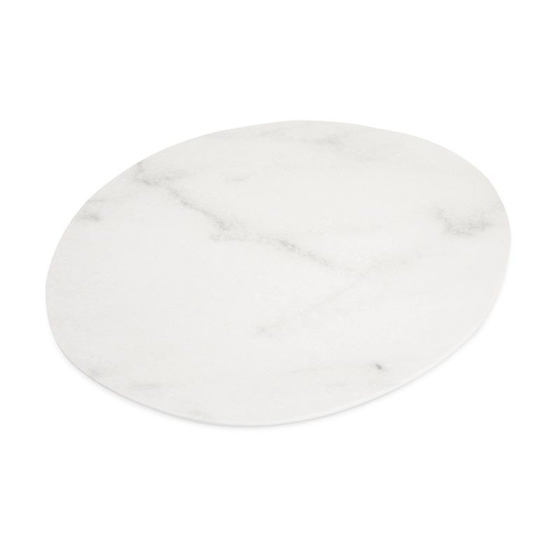 RIDGE MELAMINE RIMLESS PLATE MARBLE - 1