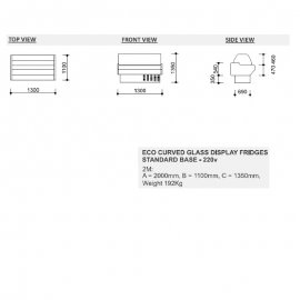 ECO DISPLAY CURVED GLASS FRIDGE 2M - 2