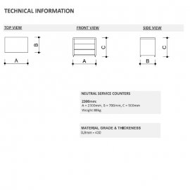 SERVICE COUNTER NEUTRAL NO DOORS - 2