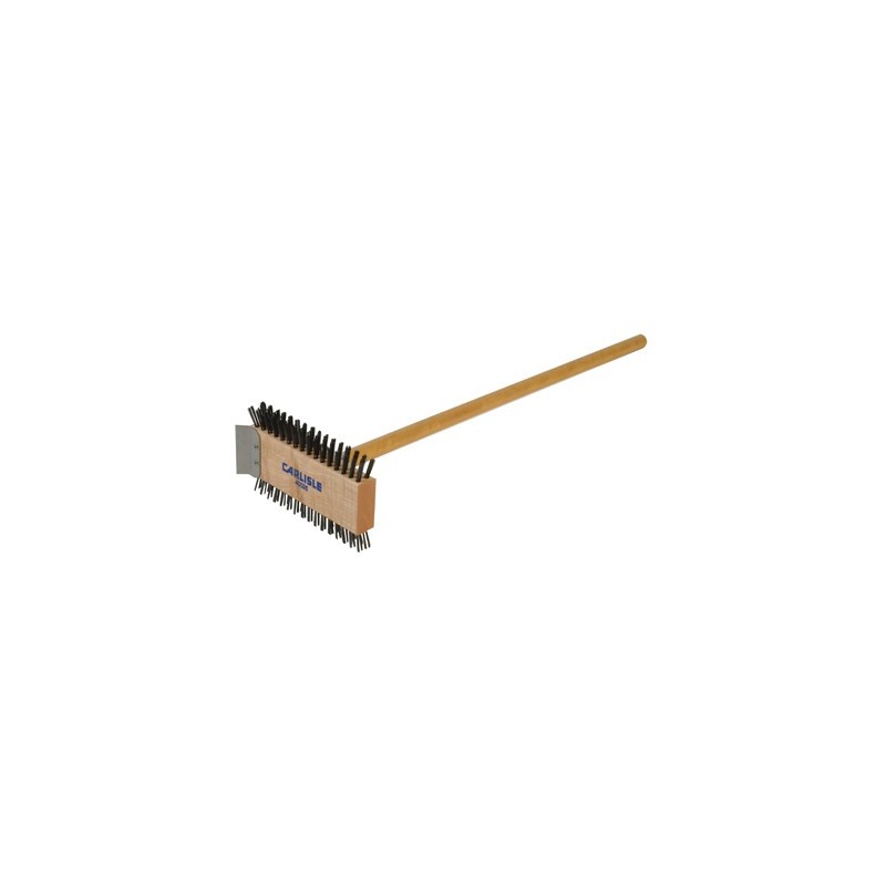 GRILL BRUSH - CARBON STEEL WITH HANDLE - 1
