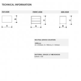SERVICE COUNTER NEUTRAL WITH DOORS - 2
