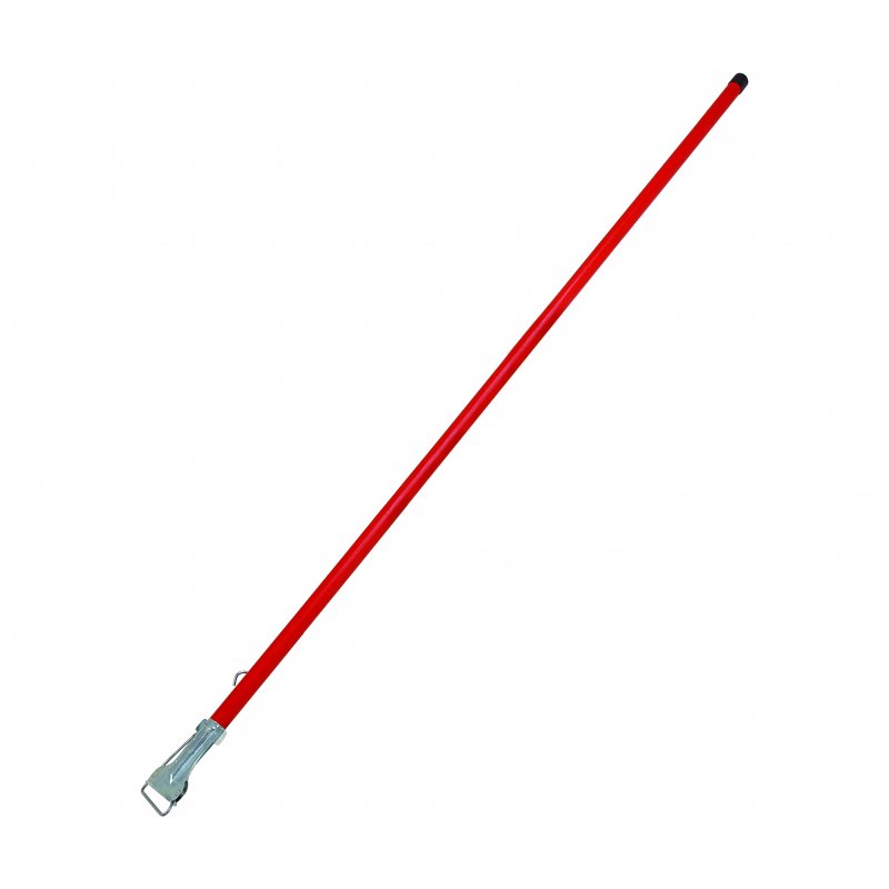 MOPHOLDER - PVC/WOOD HANDLE ONLY 'RED' - 1550mm - 1