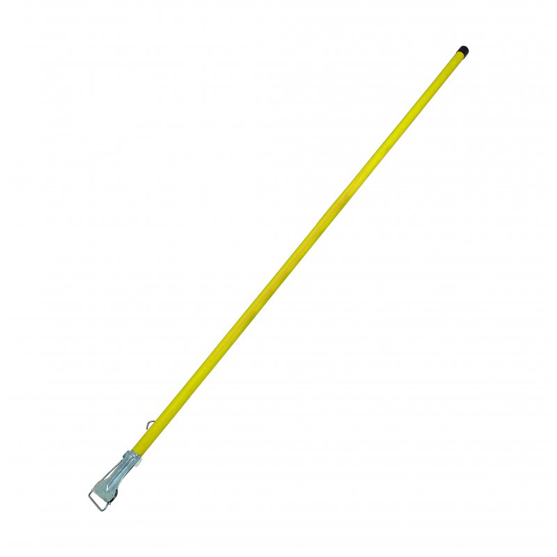 MOPHOLDER - PVC/WOOD HANDLE ONLY 'YELLOW' - 1550mm - 1