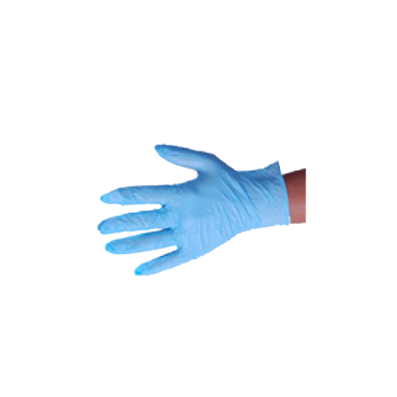 DISPOSABLE NITRILE POWDER FREE GLOVES - MEDIUM - BLUE - PACK OF 100 - 1