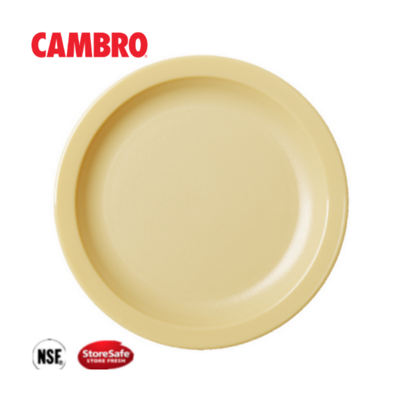 POLYCARBONATE NARROW RIM DINNER PLATE 25.4CM - BEIGE - 1