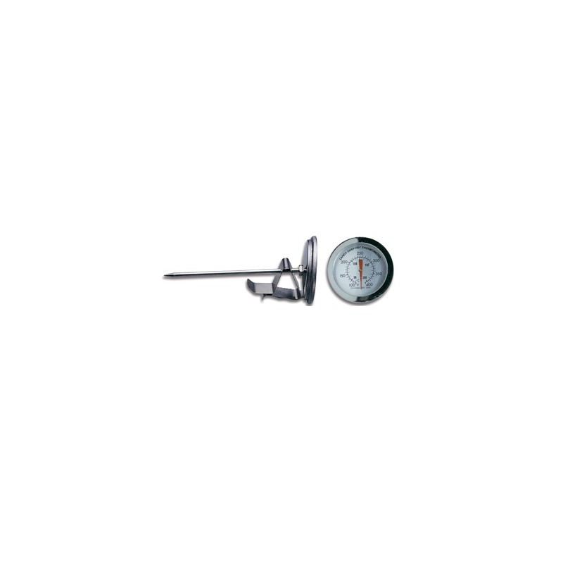 THERMOMETER FAT FRYING STEEL STEM - 130mm (50 to 200 DEG) - 1