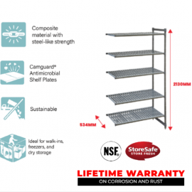 BASICS ADD ON UNIT 534MM X 765MM X 2130MM -5 TIER VENTED - 1
