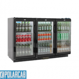 POLARCAB BACK BAR COOLER - 3 HINGED DOOR - STAINLESS STEEL - 1