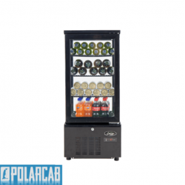 POLARCAB REFRIGERATED DISPLAY 4 SIDED GLASS - 78LT BLACK - 1